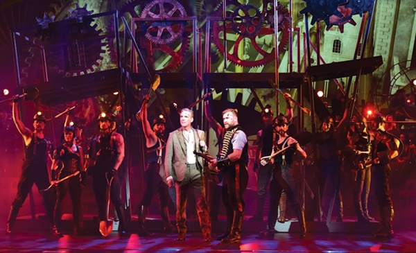 Image ?Licensed to i-Images Picture Agency. 12/02/2016. London, United Kingdom. The War of the Worlds photocall. Michael Praed, Daniel Bedingfield perform in costume as they promote new musical based on HG Wells' classic at Dominion Theatre, London. Picture by Nils Jorgensen / i-Images